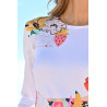 Tee-shirt pour femme âgée avec imprimé floral - Fabriqué en France