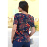 tee-shirt pour femme avec manches courtes - printemps / été - fleuri