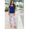 Pantalon fluide pour femme senior facile à enfiler - différents motifs