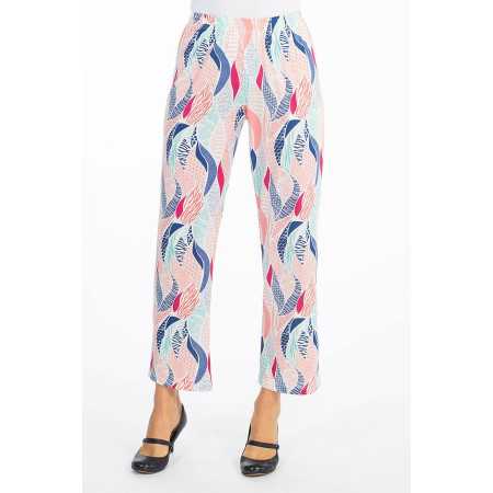 Pantalon fluide pour femme senior facile à enfiler - différents motifs