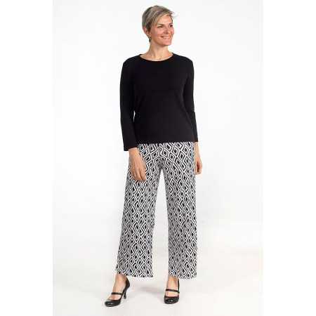 Pantalon femme senior fluide et facile à enfiler - motifs