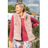 Gilet douillet sans mache pour femme coloris rose