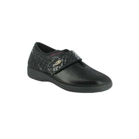 Chaussures noires élégantes faciles à enfiler femme senior