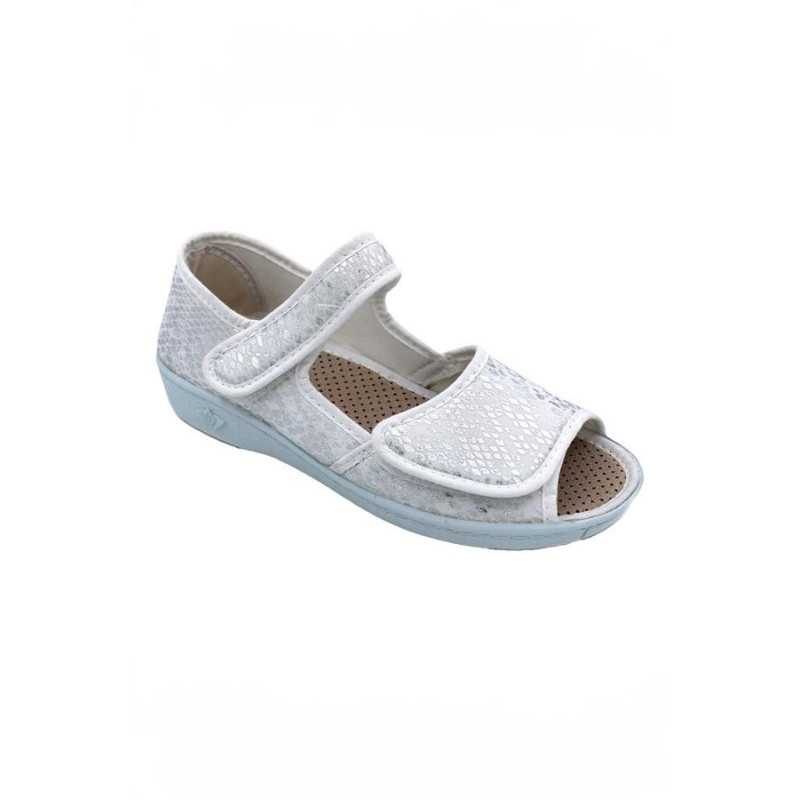 Chaussures femme senior double ouverture velcro pieds larges Chaussures femme senior double ouverture velcro pieds larges