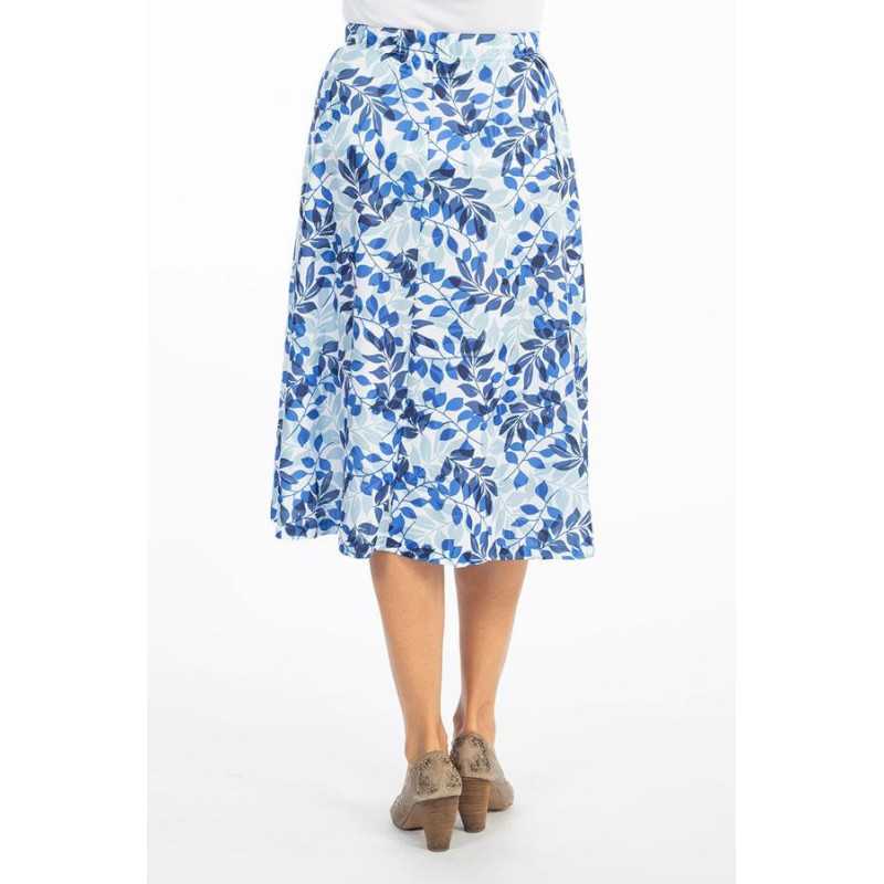 Jupe ample taille élastiquée femme bleue Jupe ample taille élastiquée femme bleue