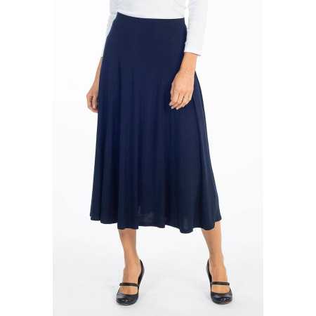 Jupe longue femme âgée facile à mettre - taille élastiquée