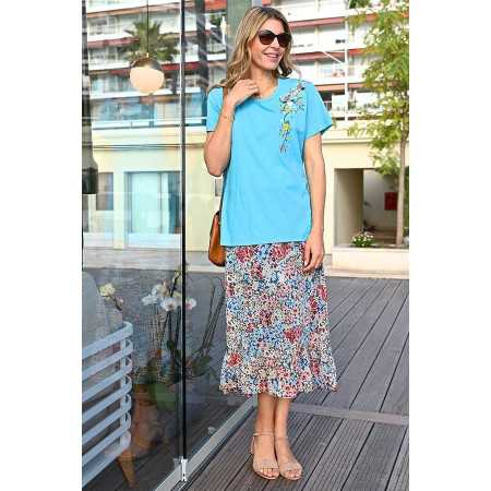 Jupe ceinture / taille élastiquée pour femme senior - facile à enfiler