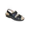 Sandales en cuir bandes velcro