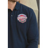 Polo pour homme 100% coton manches longues - avec jolie broderie