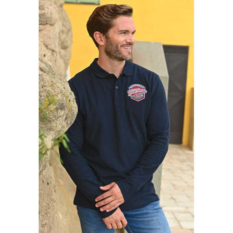 Polo brodé bleu marine Polo brodé bleu marine