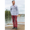 Polo pour homme 100% coton manches longues - avec jolie broderie