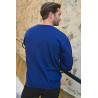 Sweat-shirt homme 100% coton - manches longues - Bordeaux ou bleu