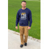 Sweat-shirt homme 100% coton - manches longues - Bordeaux ou bleu