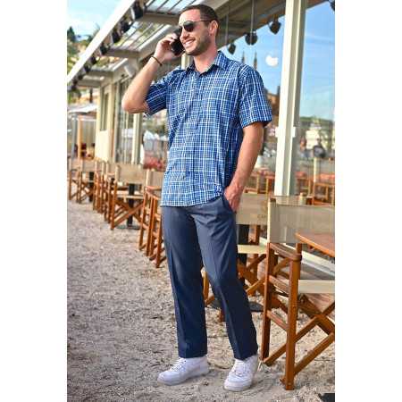 Chemise manches longues 100% coton pour homme senior âgé - Facilavi