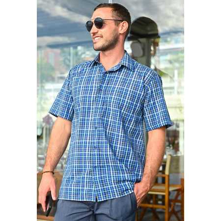 Chemise manches longues 100% coton pour homme senior âgé - Facilavi