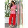 Tee-shirt pour femme avec imprimé fleuri - femme senior âgée