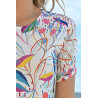 Tee-shirt fleuri femme tailles 38 à 64 - manches courtes - senior