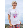Tee-shirt fleuri  femme grande taille - manches courtes - senior