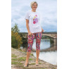 Tee-shirt fleuri  femme grande taille - manches courtes - senior