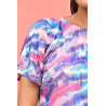 Tunique motif fantaisie pour femme senior - col élastiqué confort