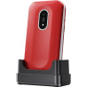 Doro leva L20 rouge fermé sur socle de chargement
