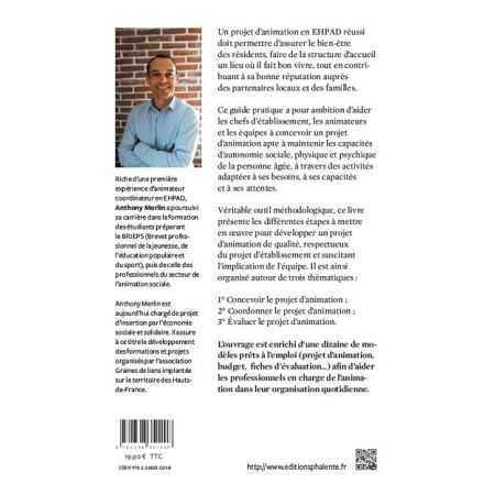 4ème de couverture Projet d'animation en Ehpad - Anthony Merlin
