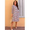 Robe ouverte dos par pressions - femme dépendante