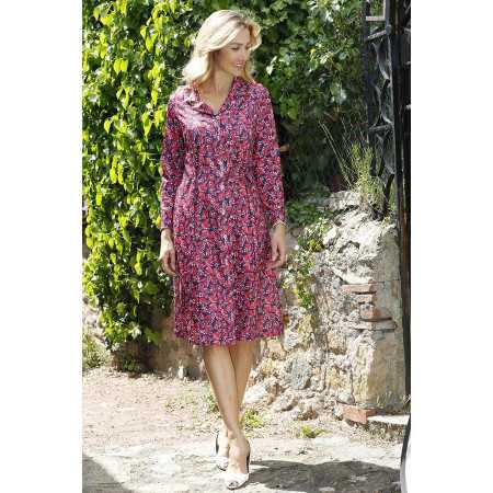 Robe fermeture dans le dos pour femme âgée dépendante - EHPAD - Fabrication France
