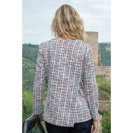 Pull femme senior dépendante fermeture dos croisé automne hiver 2025