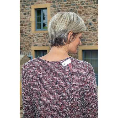 Pull médicalisé femme fermeture par pressions - Dos croisé