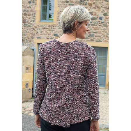 Pull médicalisé femme fermeture par pressions - Dos croisé