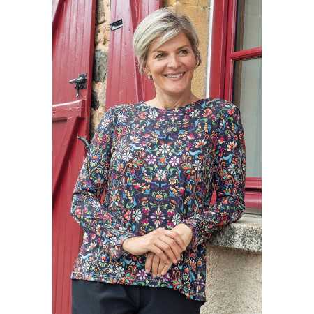 T-shirt médicalisé femme fermeture épaule par pressions - Confort