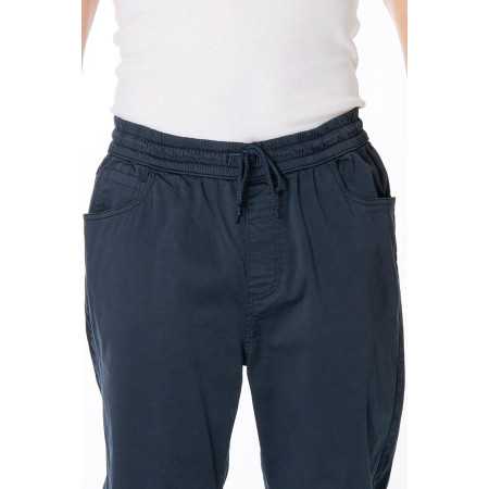 Pantalon homme taille élastiquée confortable couleur marine  zoom