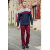 Pull homme senior médical ouvert dans le dos par pressions tenue