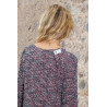 Robe longue femme senior - médicalisée zoom ouverture dans le dos - chiné