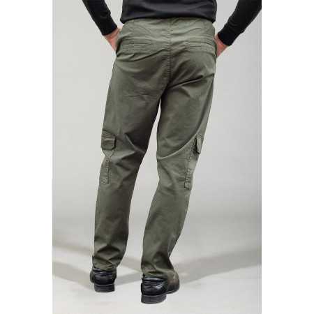 Pantalon cargo homme senior - ceinture élastiquée confort