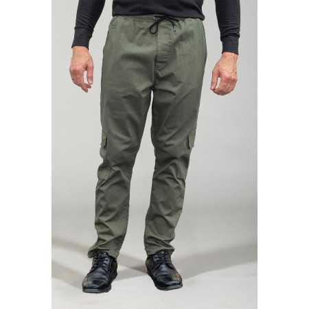 Pantalon cargo homme senior - ceinture élastiquée confort