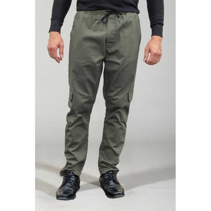 Pantalon cargo homme senior - ceinture élastiquée confort