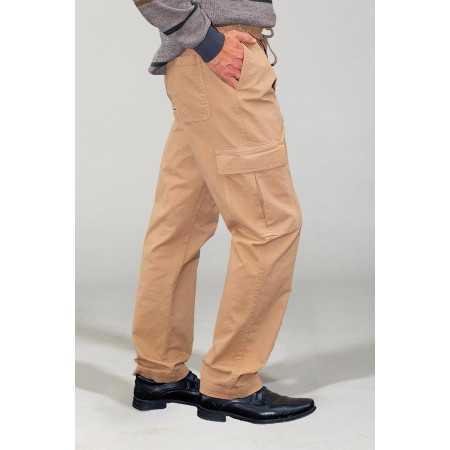 Pantalon cargo homme senior - ceinture élastiquée confort