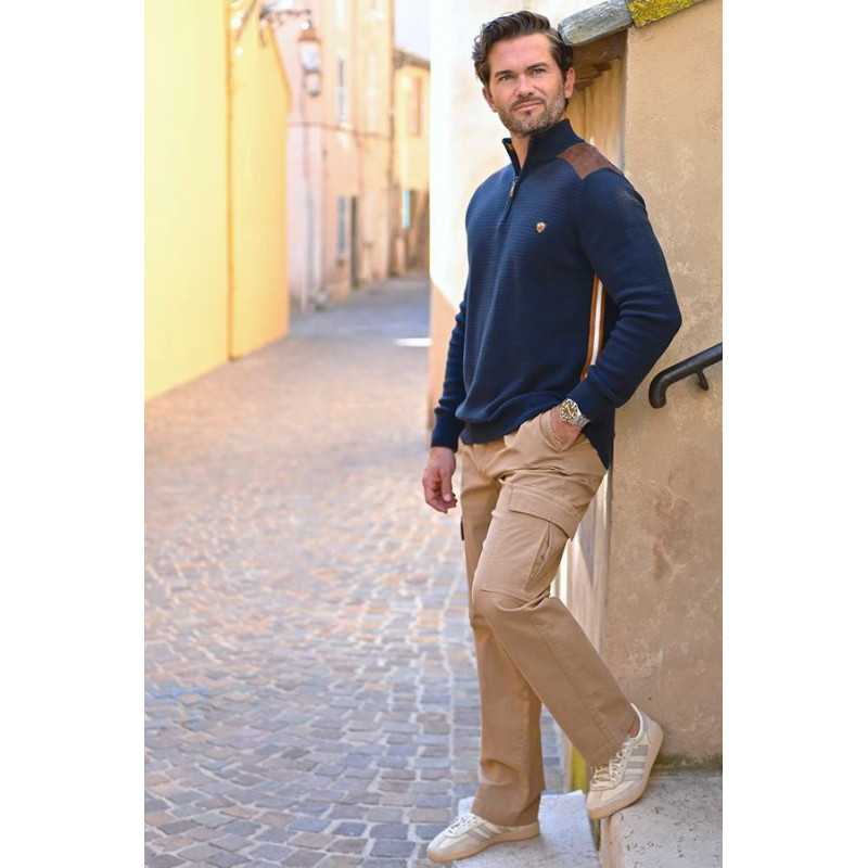 Pantalon cargo homme senior - ceinture élastiquée confort