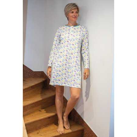 chemise de nuit médicalisée ouverte dans le dos (fente) - femme âgée