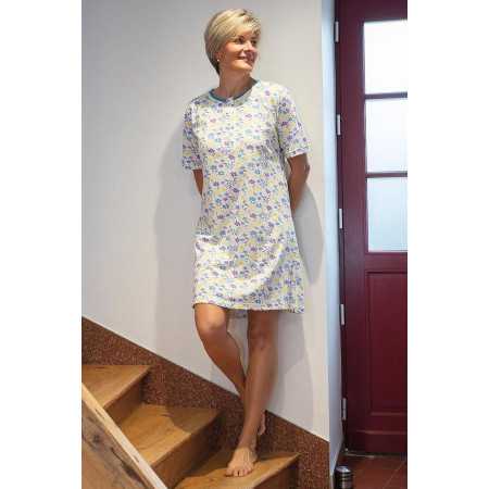 chemise de nuit médicalisée ouverte dans le dos (fente) - femme Ehpad