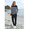 Tee-shirt marinière coloris marine femme âgée