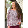 Pull chiné femme senior - élégant à motifs - manches longues