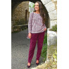 Pull chiné femme senior - élégant à motifs - manches longues