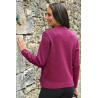 Pull uni effet maille pour femme senior âgée - idéal automne/hiver