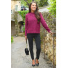 Pull uni effet maille pour femme senior âgée - idéal automne/hiver