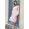 Chemise de nuit facile à enfiler femme senior - Tissu chaud, 4 boutons à l'avant