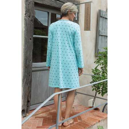 Liquette bleu ciel pour femme senior - dos