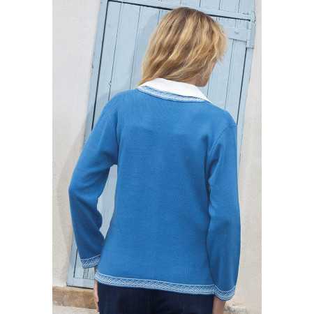 Gilet fluide élégant pour femme âgée senior -  boutons à l'avant